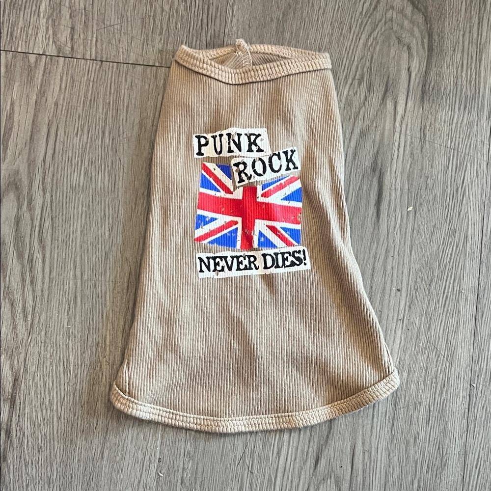 Beige A-Line Ribbed  with Graphic Union Jack Patch